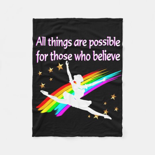 ALLE DINGEN MOTIVEREN IS MOGELIJK DANSERSONTWERP FLEECE DEKEN (Voorkant)