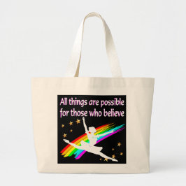 ALLE DINGEN MOTIVEREN IS MOGELIJK DANSERSONTWERP GROTE TOTE BAG