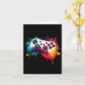 Alle dingen regelen Video Game Controller Gamer Kaart (Gele Bloem)
