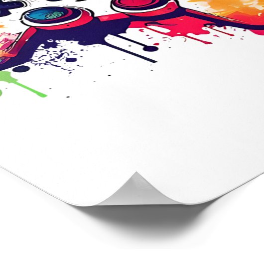 Alle dingen regelen Video Game Controller Gamer Poster (Hoek)