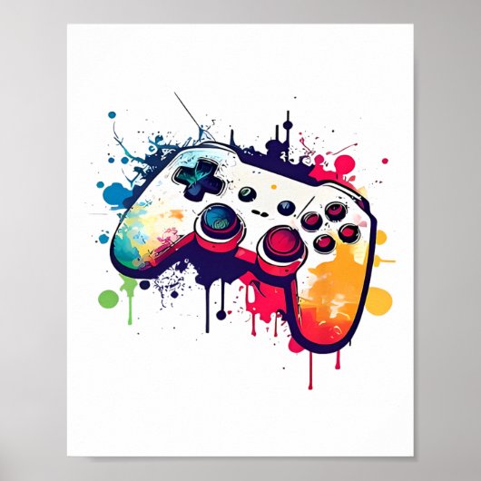 Alle dingen regelen Video Game Controller Gamer Poster (Voorkant)