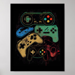 Alle dingen regelen Video Game Controller Gamer Poster