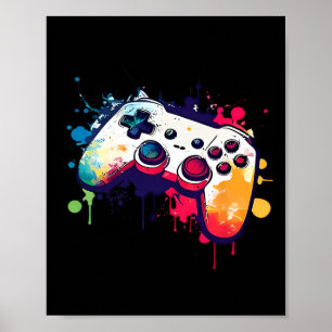 Alle dingen regelen Video Game Controller Gamer Poster