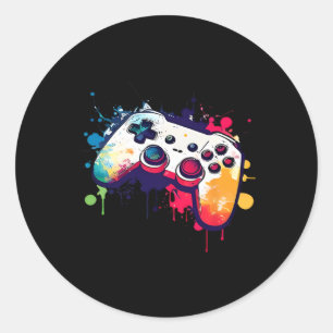 Alle dingen regelen Video Game Controller Gamer Ronde Sticker