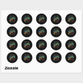 Alle dingen regelen Video Game Controller Gamer Ronde Sticker (Vel)