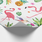 Alle dingen Tropische bloemen Planten & vogels Cadeaupapier (Hoek)