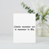 Alle dingen veranderen, en we veranderen ermee. briefkaart (Staand voorkant)