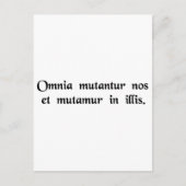 Alle dingen veranderen, en we veranderen ermee. briefkaart (Voorkant)