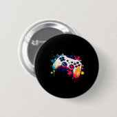Alle dingen Video Game Controller Gamer Boys Me Ronde Button 5,7 Cm (Voorkant /achterkant)
