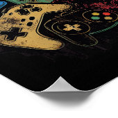 Alle dingen Video Game Controller Gamer Graphic Poster (Hoek)