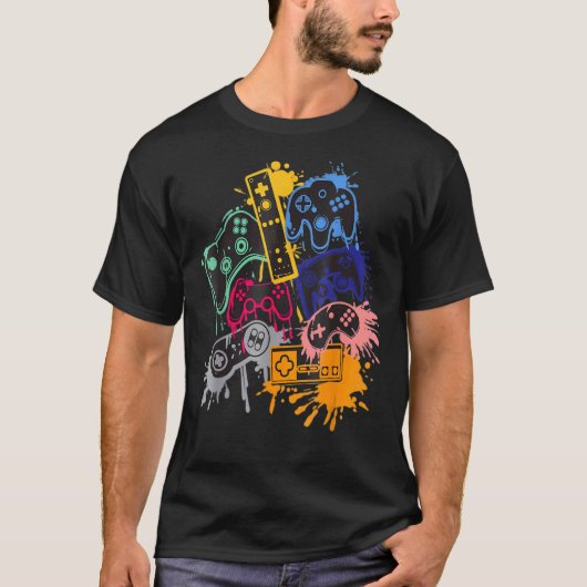 Alle Dingen videospelcontroller besturen T-shirt (Voorkant)