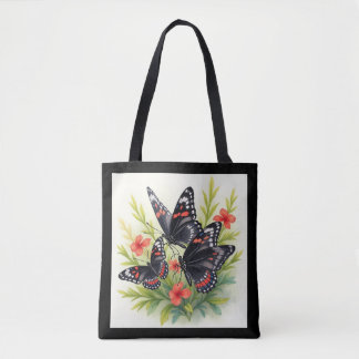 Alle Dingen Vlinders Callicore kolyma Zwart Wit Tote Bag