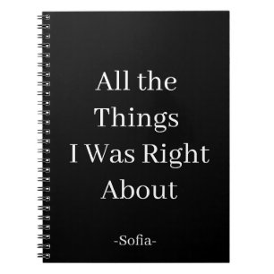 Alle dingen waar ik gelijk over had notitieboek