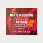 ALLE DINGEN WERKEN SAAM Romeinen 8:28 Kerk Wandkleed (Voorkant (horizontaal))