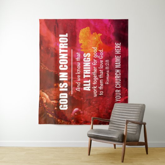 ALLE DINGEN WERKEN SAAM Romeinen 8:28 Kerk Wandkleed (In situ)