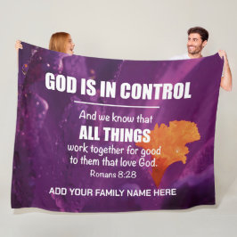 ALLE DINGEN WERKEN SAMEN Christelijke familienaam Fleece Deken