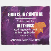 ALLE DINGEN WERKEN SAMEN Christelijke familienaam Fleece Deken (Voorkant (Horizontaal))