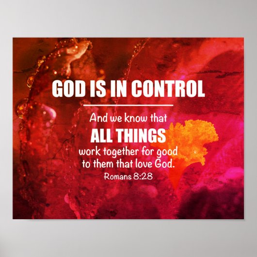 ALLE DINGEN WERKEN SAMEN MET Romeinen 8:28 Poster (Voorkant)