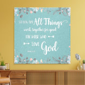 Alle dingen werken samen - Rom 8:28 Canvas Afdruk (Insitu (Woonkamer))