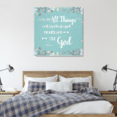 Alle dingen werken samen - Rom 8:28 Canvas Afdruk (Insitu (Slaapkamer))
