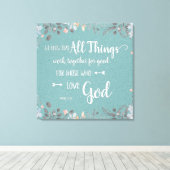 Alle dingen werken samen - Rom 8:28 Canvas Afdruk (Insitu (Houten vloer))