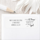 Alle dingen werken samen - Romeinen 8:28 Etiket (Insitu)