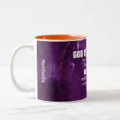 ALLE DINGEN WERKEN SAMEN Romeinen 8:28 Gepersonali Tweekleurige Koffiemok (Links)