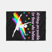 ALLE DINGEN ZIJN MOGELIJK DANSERSONTWERP FLEECE DEKEN (Voorkant (Horizontaal))