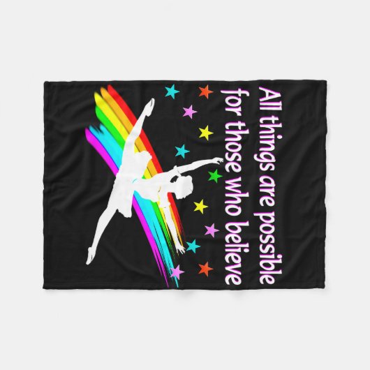 ALLE DINGEN ZIJN MOGELIJK DANSERSONTWERP FLEECE DEKEN (Voorkant (Horizontaal))