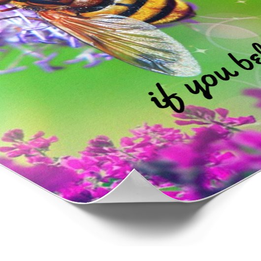 Alle dingen zijn mogelijk de Steen van het Citaat  Poster (Hoek)