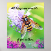 Alle dingen zijn mogelijk de Steen van het Citaat Poster (Voorkant)