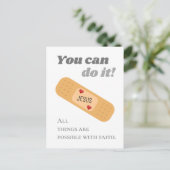 Alle dingen zijn mogelijk met het geloof Jezus Briefkaart (Staand voorkant)