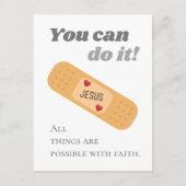 Alle dingen zijn mogelijk met het geloof Jezus Briefkaart (Voorkant)