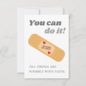 Alle dingen zijn mogelijk met het geloof Jezus Pos Bedankkaart (Voorkant)