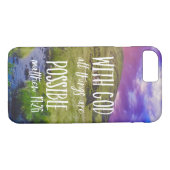 Alle dingen zijn Mogelijke Bijbelversie-scripts Case-Mate iPhone Case (Achterkant (Horizontaal))