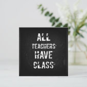 ALLE DOCENTEN HEBBEN KLAS Ansichtkaart (Staand voorkant)