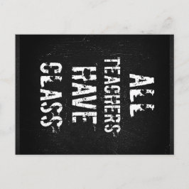 ALLE DOCENTEN HEBBEN KLAS Ansichtkaart Briefkaart