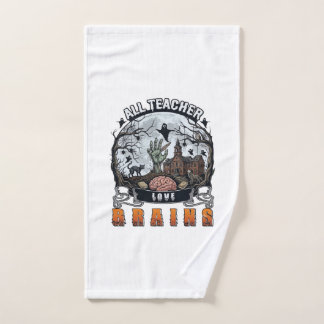 Alle docenten houden van hersenen Halloween Zombie Handdoek