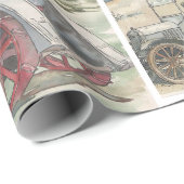 Alle Doeleinden Vintage Auto's Cadeaupapier (Rol Hoek)