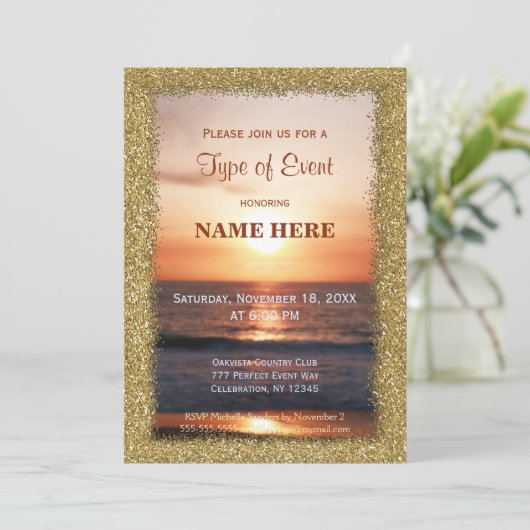 Alle doelstellingen | Goud zand/zonneset Kaart (Staand voorkant)