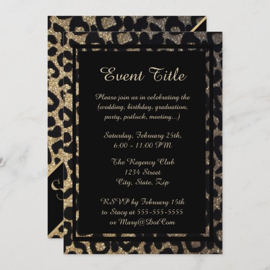 Alle doelstellingen | Leopard Print Kaart (Voorkant / Achterkant)