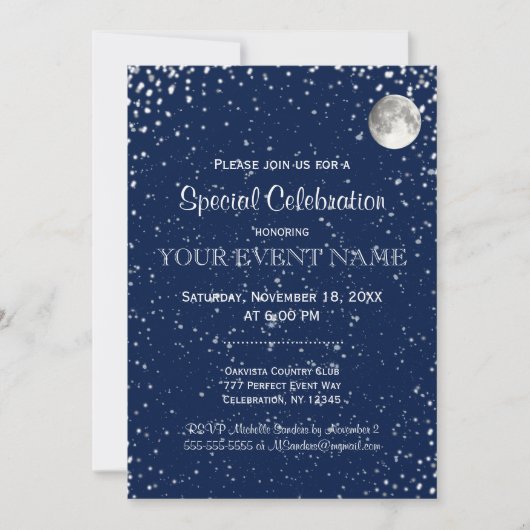 Alle doelstellingen | Sterrennacht met maan Kaart (Voorkant)