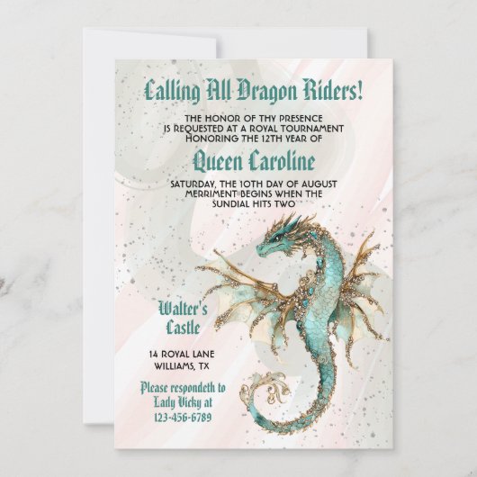 Alle Dragon Riders verjaardagsuitnodiging Kaart (Voorkant)