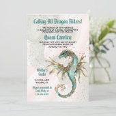 Alle Dragon Riders verjaardagsuitnodiging Kaart (Staand voorkant)