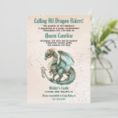 Alle Dragon Riders verjaardagsuitnodiging Kaart (Staand voorkant)