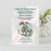 Alle Dragon Riders verjaardagsuitnodiging Kaart (Staand voorkant)