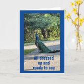 ALLE DRESSED-UP/READY OM ZEGGEN HAPPIEST BIRTHDAY  KAART (Gele Bloem)