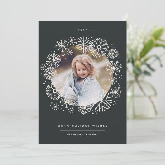 Alle drijfmest | Enkele foto Feestdagenkaart (Staand voorkant)