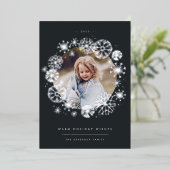 Alle drijfmest | Single Photo Silver Folie Feestdagenkaart (Staand Voorkant)