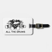 Alle drums Drummer Bagagelabel (Voorkant horizontaal)